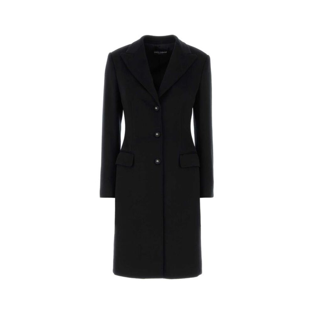 Dolce & Gabbana Women Black Wool Coat